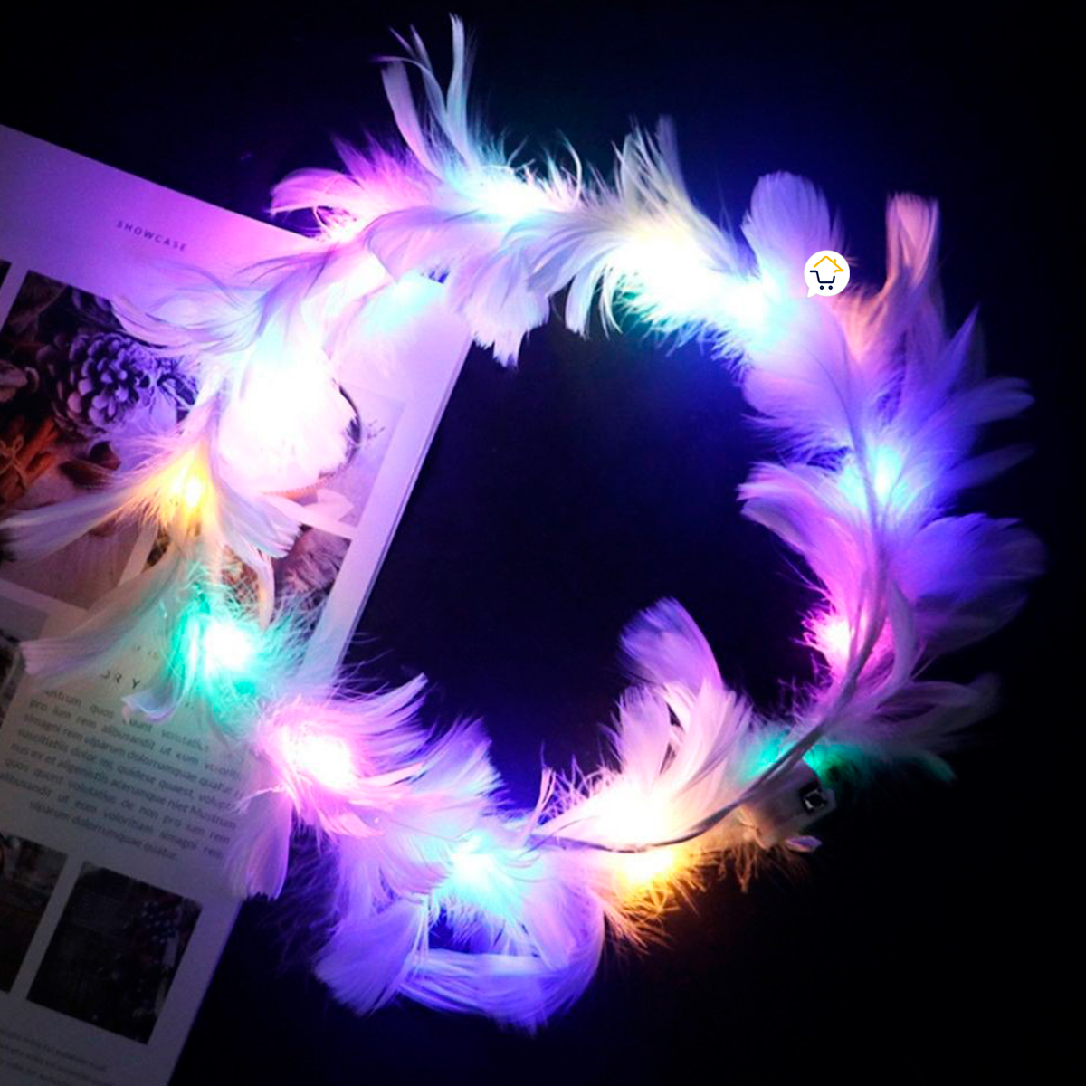 Miniatura 2 de Corona Plumas Aureola Angel TRS183RS